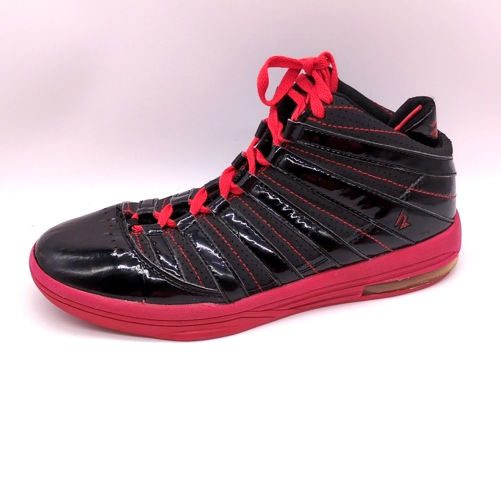 Protege Sneakers Mens Black Red‎ 10 Leather Athletic Shoes High Top 60094